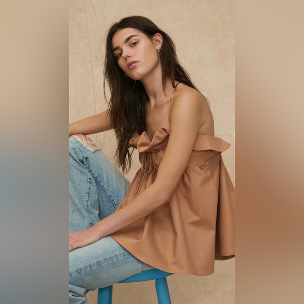 Marissa Webb Jayce Laced Empire Top In Amber In Brown
Size M
Retail $325